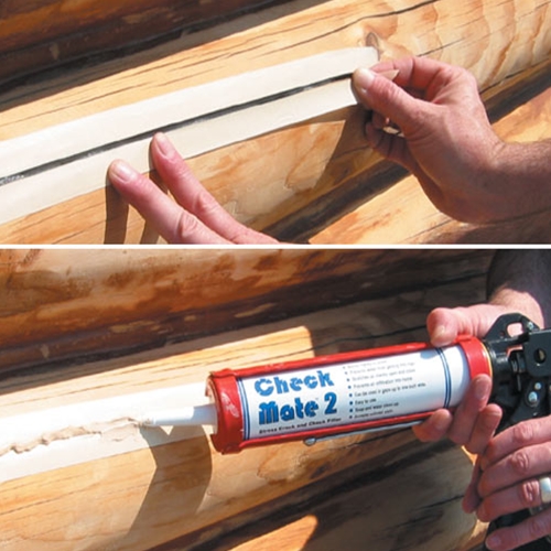 Check Mate® Log Caulk to Seal Cracks and Checks in Log Homes